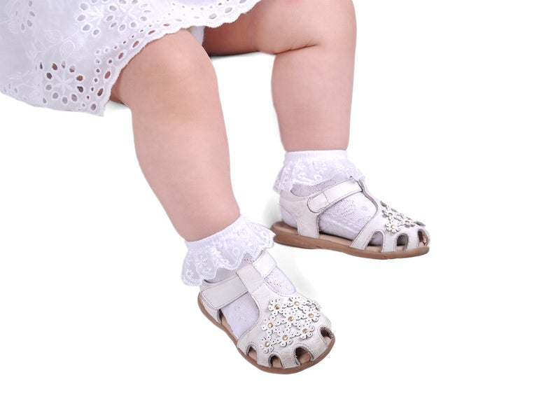 EPEIUS 6 Pairs Baby-Girls Infants Eyelet Frilly Lace Socks Princess Ankle Socks for 6-12 Months Ivory/Pink/White/Gray/Mint Green/Purple - Image 3